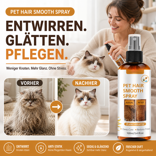 🔥🎁 2+1 GRATIS!!🥳 💞 50K+ VERKAUFT! 🐾✨ Haarentwirr‑Spray für Hunde und Katzen 100 ml, pflegend, gegen verfilztes Fell