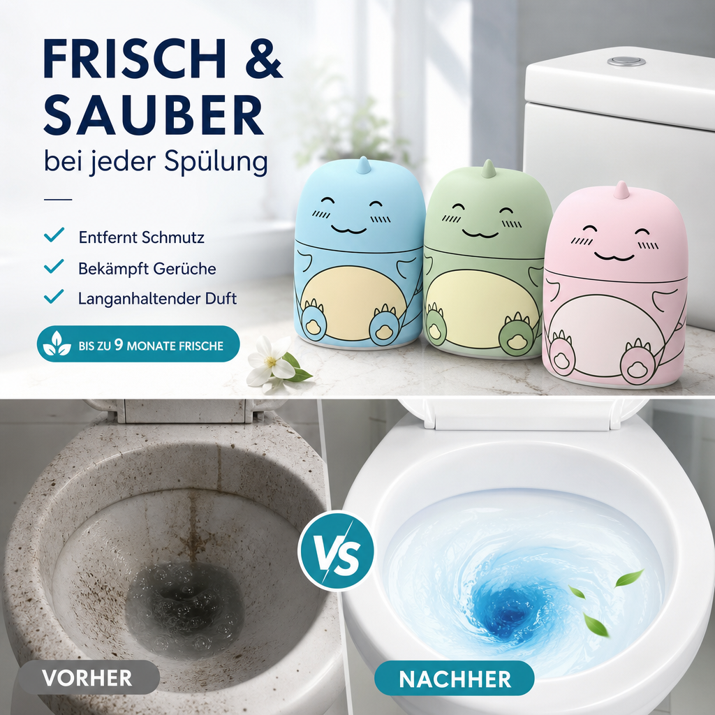 🔥🎁 2+1 GRATIS!!🥳✨ 2-in-1 WC-Reiniger & Lufterfrischer 🚽💙 Für ein strahlend sauberes Bad mit langanhaltend frischem Duft!