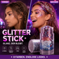 📢📢50 % Rabatt!!🥳 💞2+1 GRATIS!! 🎁✨Vielseitiger Glitzer-Gel-Stick mit grobem Glitzer – Einfache Anwendung für einen strahlenden Look 💖