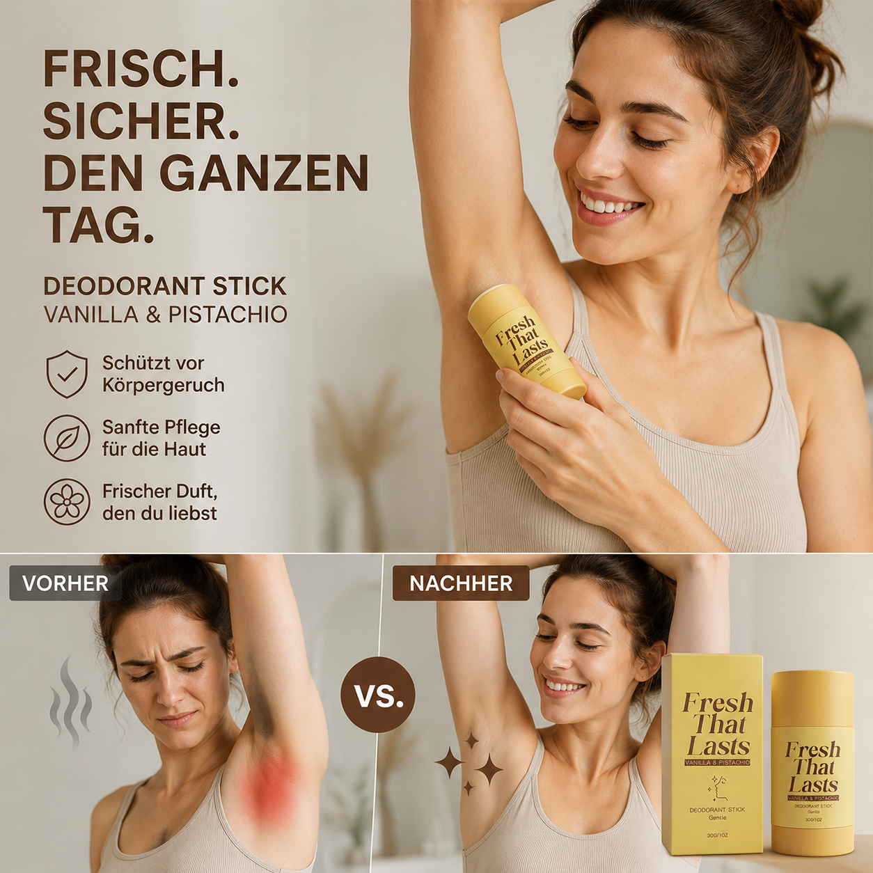 📢📢 50% RABATT!! ⏰💞 2+1 GRATIS!! 🎁💧 Frischer und feuchtigkeitsspendender Deodorant-Stick