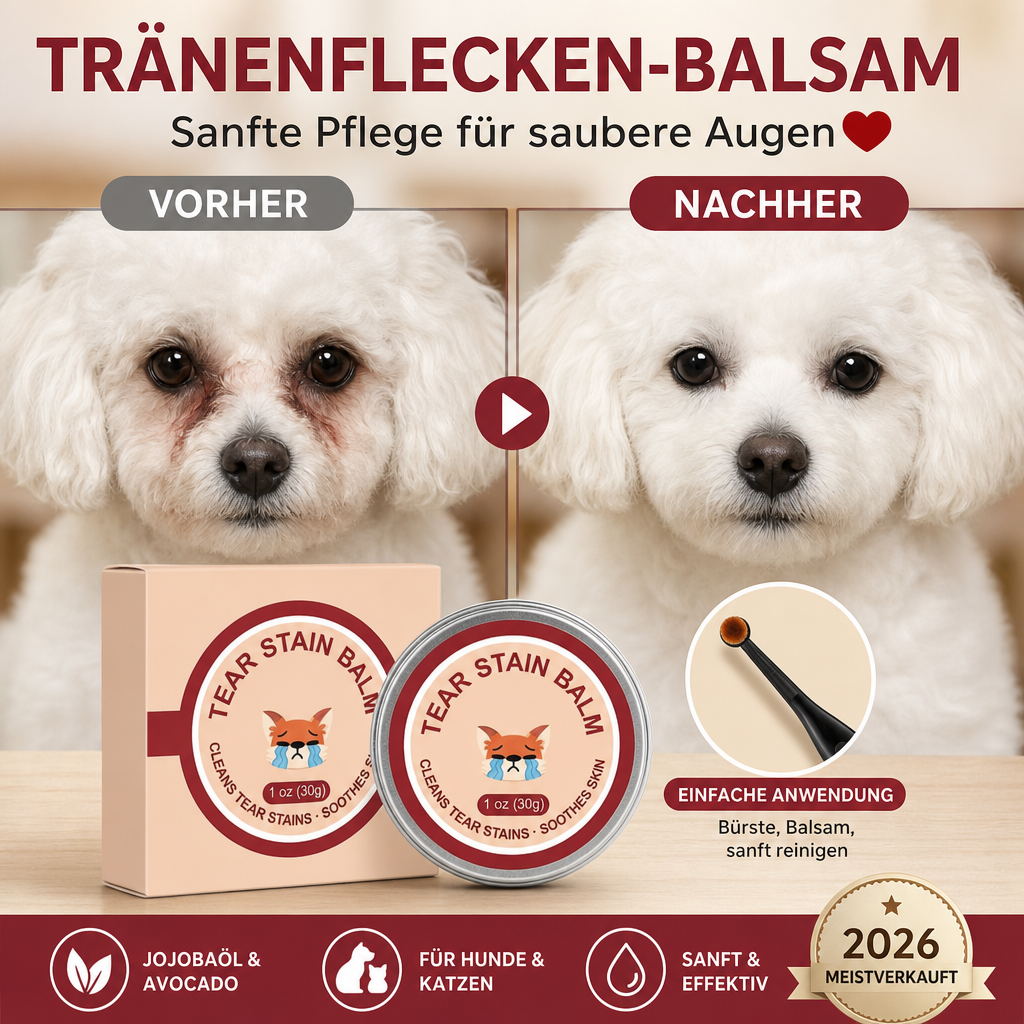 ⏳🔥50% RABATT 🐱🐶 Set aus Schutzcreme und Bürste gegen Tränenspuren für Haustiere – sanfte Pflege für Katzen und Hunde