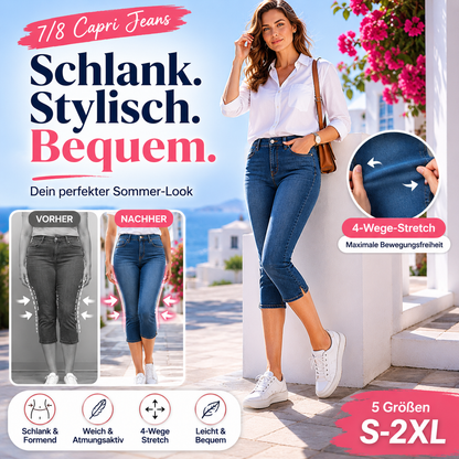 ✨50% RABATT!🌺Capri-Jeans aus Stretch-Denim für Damen