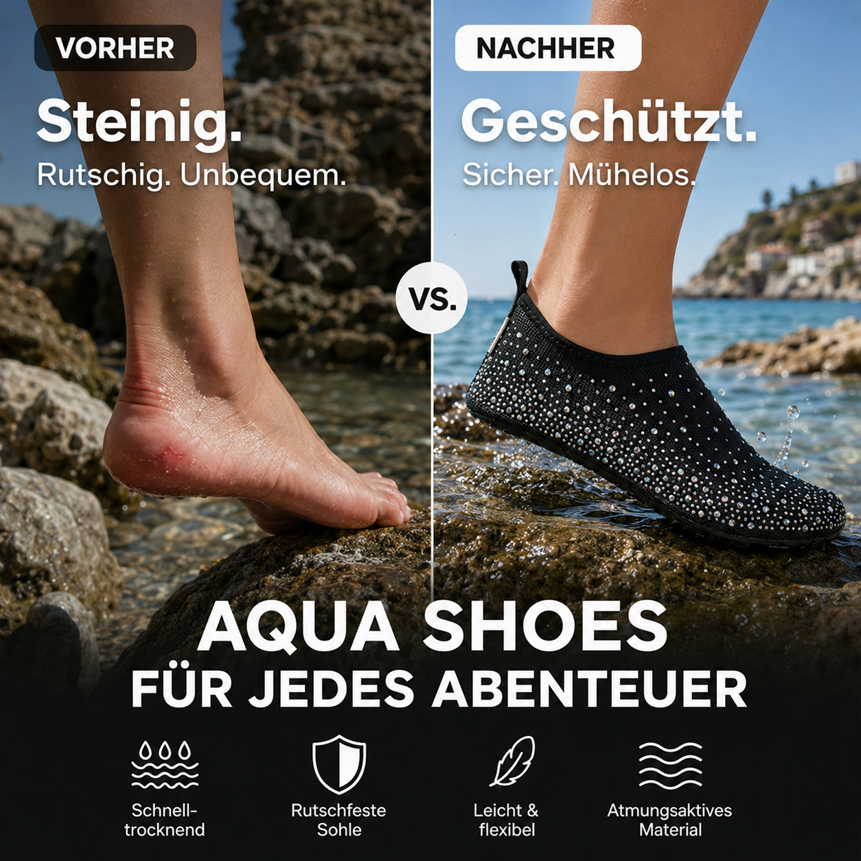 👟🏖️🌊 50 % RABATT! Damen-Strandschuhe – Schnelltrocknend, rutschfeste Sohle & 5 Farben (Größen 36–45)
