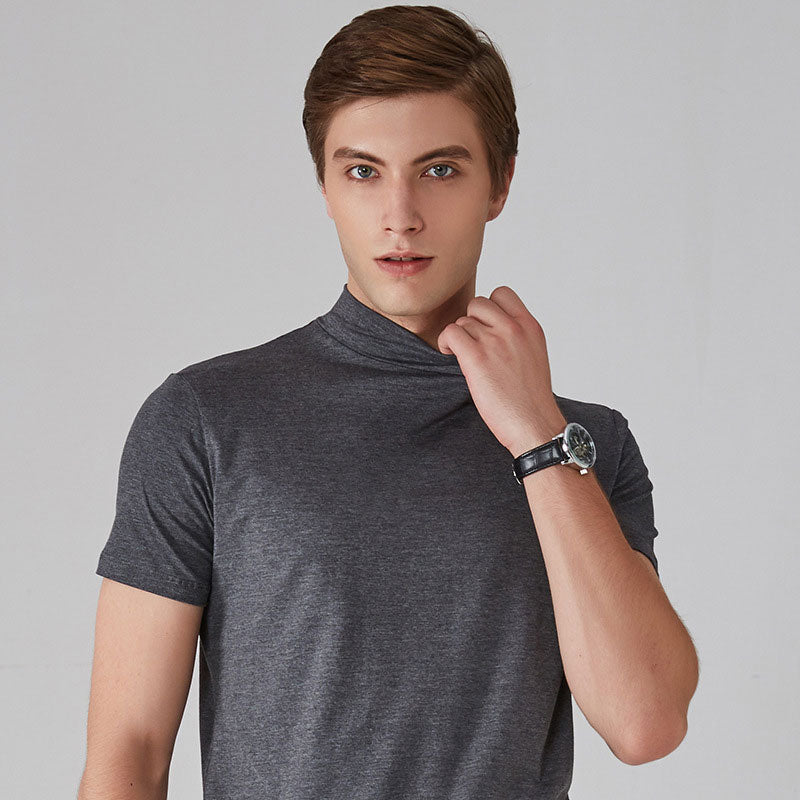 🔈🔈2026 Heißer Verkauf – 50 % Rabatt🎁Hochgeschlossenes, schmal geschnittenes T-Shirt für Herren