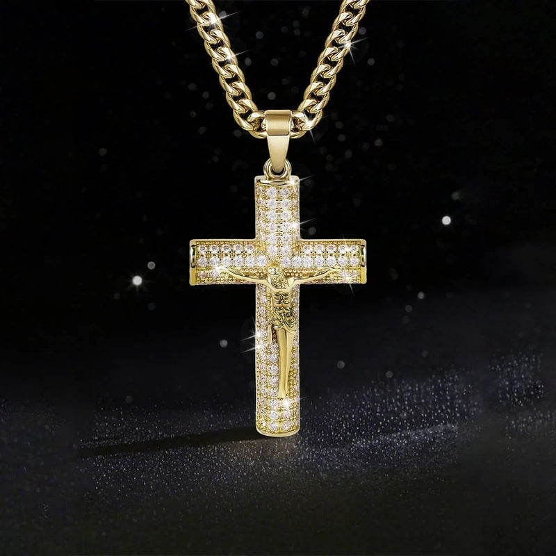 🎁 WINTER GROSSVERKAUF | 50% RABATT NUR ZEITLANG! ✝️ Jesus-Kruzifix-Anhänger-Halskette