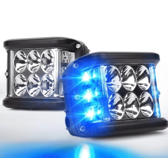 🔥 50% RABATT Dual Side Shooter Dual Color Strobe –  🚗Zweifarbig, Superhell & Sicher! 🚦 Für Autos, LKWs & Motorräder ⚡