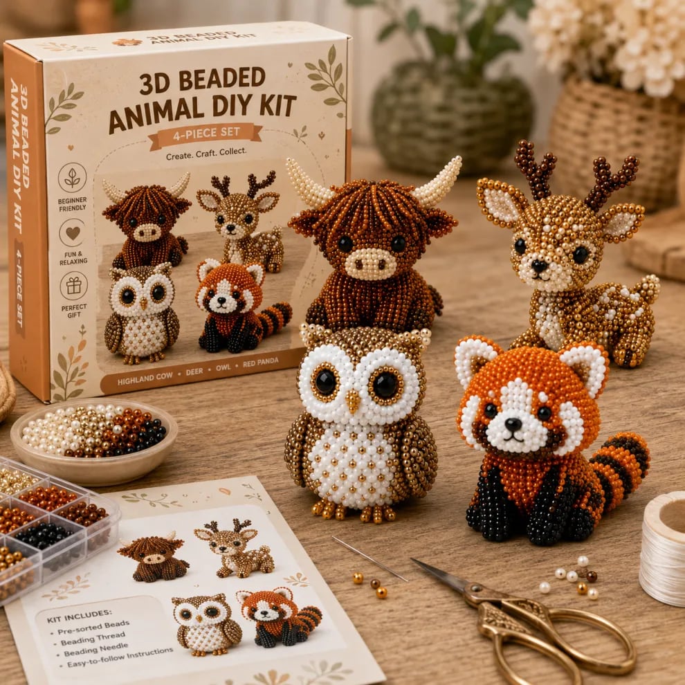 📢📢50 % Rabatt!!🥳🧵✨Kleines 3D-Perlen-Tier-Bastelset