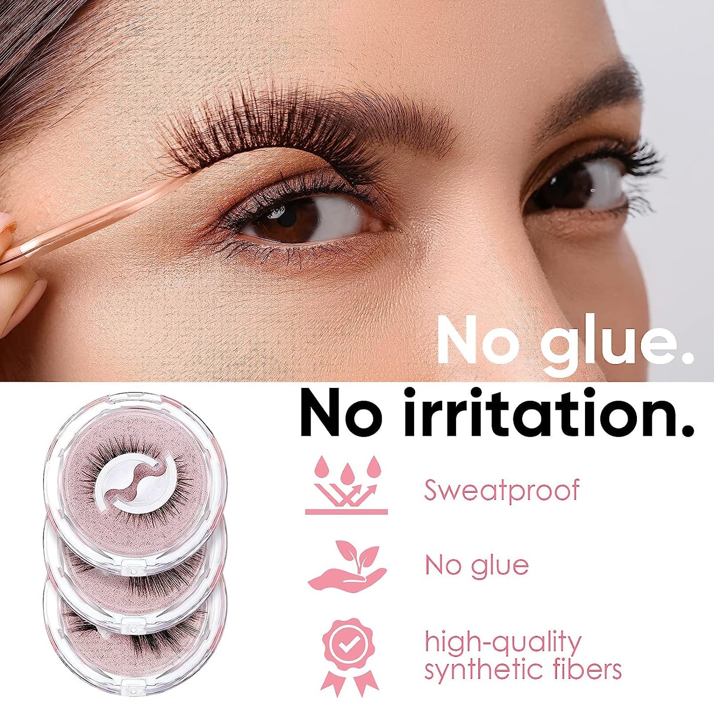 🎁 1+1 GRATIS ✨ Wiederverwendbare selbstklebende Wimpern ✨ Sekunden-Applikation & wiederverwendbar für perfekten Blick. 👁️