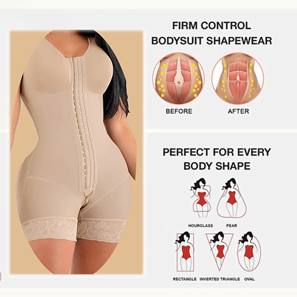📢📢50 % Rabatt!!🥳 💞 50K+ VERKAUFT! 🌸🕊️Hochelastischer nahtloser Formbody - bauchglättend & po-liftend, figurbetonend👗✨