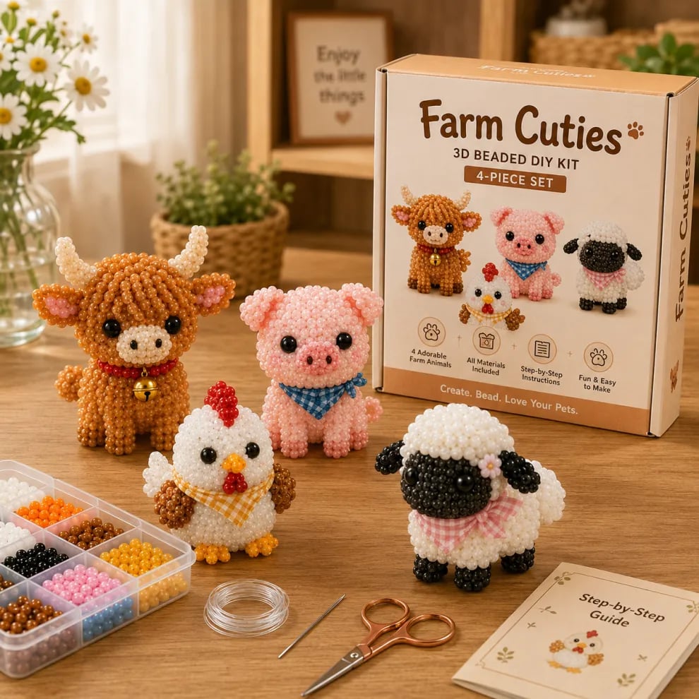 📢📢50 % Rabatt!!🥳🧵✨Kleines 3D-Perlen-Tier-Bastelset