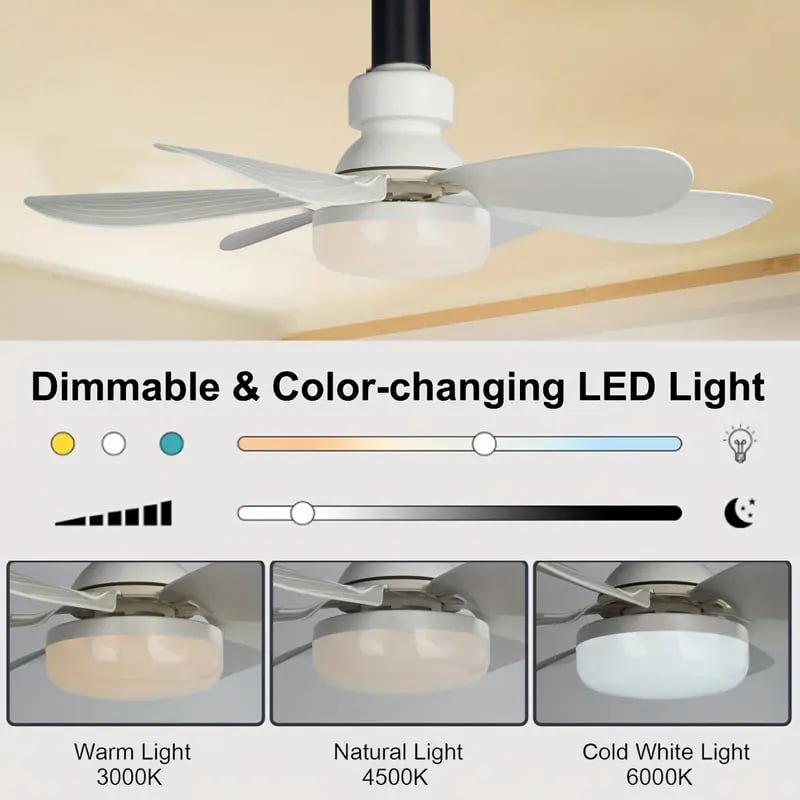 ✨Nur solange der Vorrat reicht: 50 % Rabatt!🍃 Intelligenter Deckenventilator mit Licht, RGB-Beleuchtung und Bluetooth-Lautsprecher