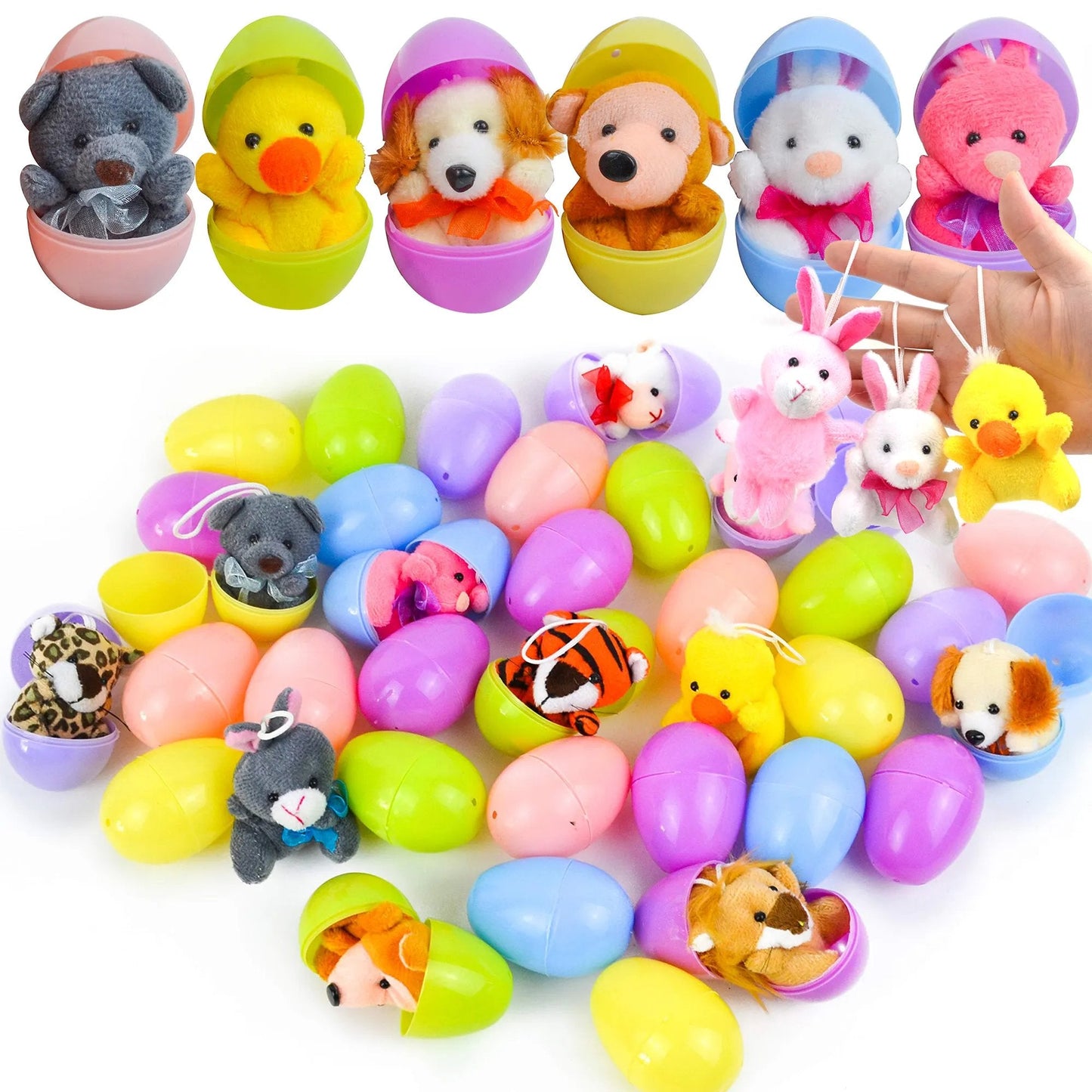 📢📢50 % Rabatt!! ⏰🎀 Mit Plüschtieren gefüllte Ostereier 🎁🎁🎁 Diese sind voller Überraschungen und eine tolle Wahl!🥳