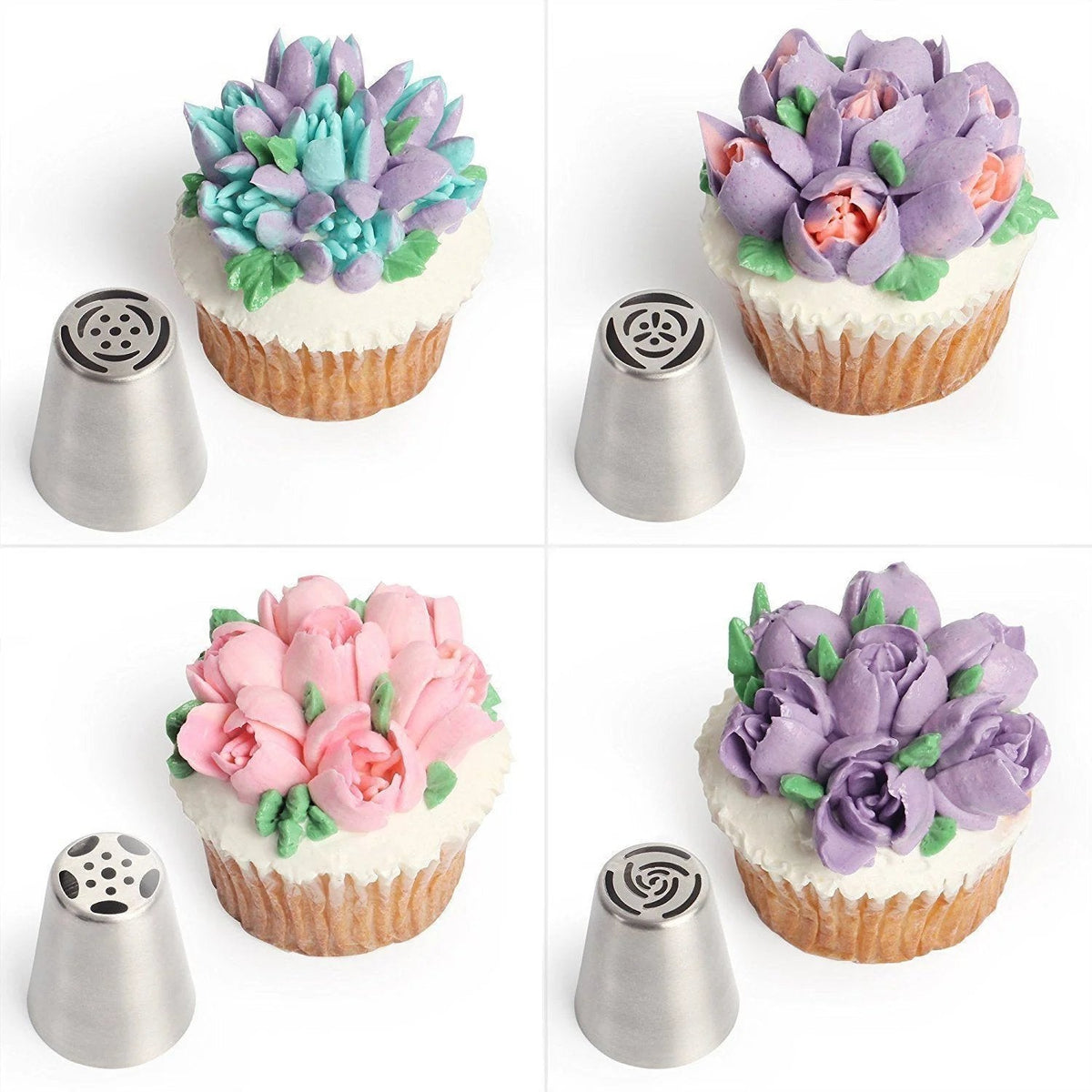 🔥🎁 2+1 GRATIS!!🍰Jetzt 50 % Rabatt! Set mit Spritztüllen für Blumendekorationen – Russisches Spritztüllen-Set, Tortendekorations-Tüllen für selbstgemachte Buttercreme-Tulpen- und Rosen-Tortendekorationen