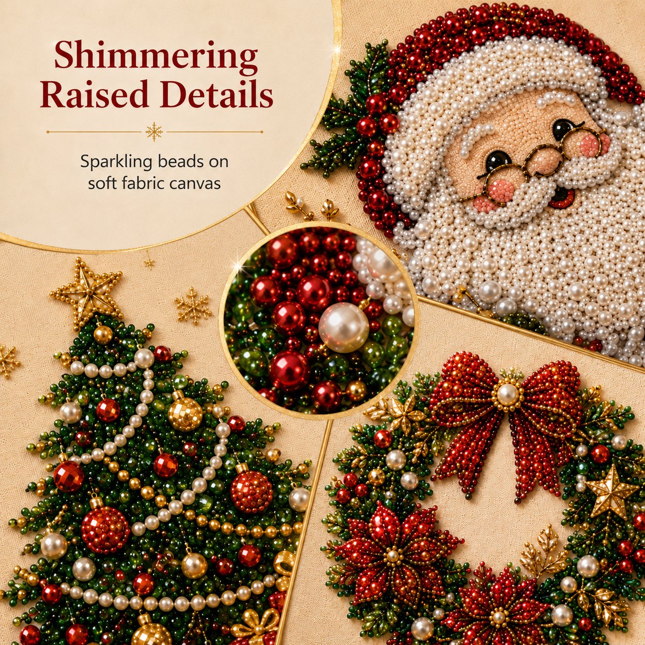 🎨💎DIY-Weihnachts-Diamantmalerei-Set mit Perlen -🧘Entspannend & Anfängerfreundlich
