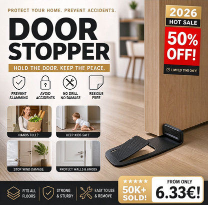 🚪 Bodentürstopper – Fußbetätigung & kein Bohren erforderlich