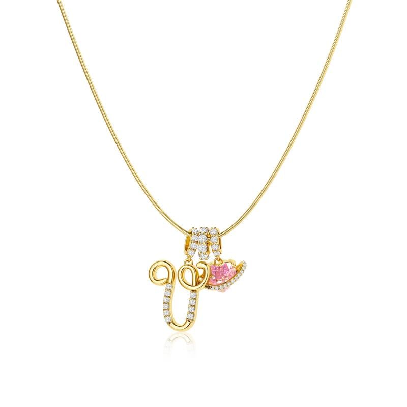💖 LETZTER TAG – 50 % RABATT ✨ 3-lagige Anhänger-Halsketten mit Initialen A-Z 🎀 | Personalisiert & elegant