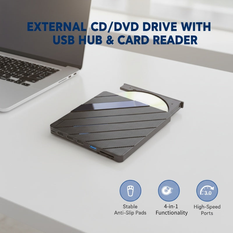 📢📢50 % Rabatt!! ⏰💿 USB-Externes CD/DVD-Laufwerk – Plug & Play für alte Fotos, Musik & Dateien (ohne Laufwerk am Laptop?) ✨