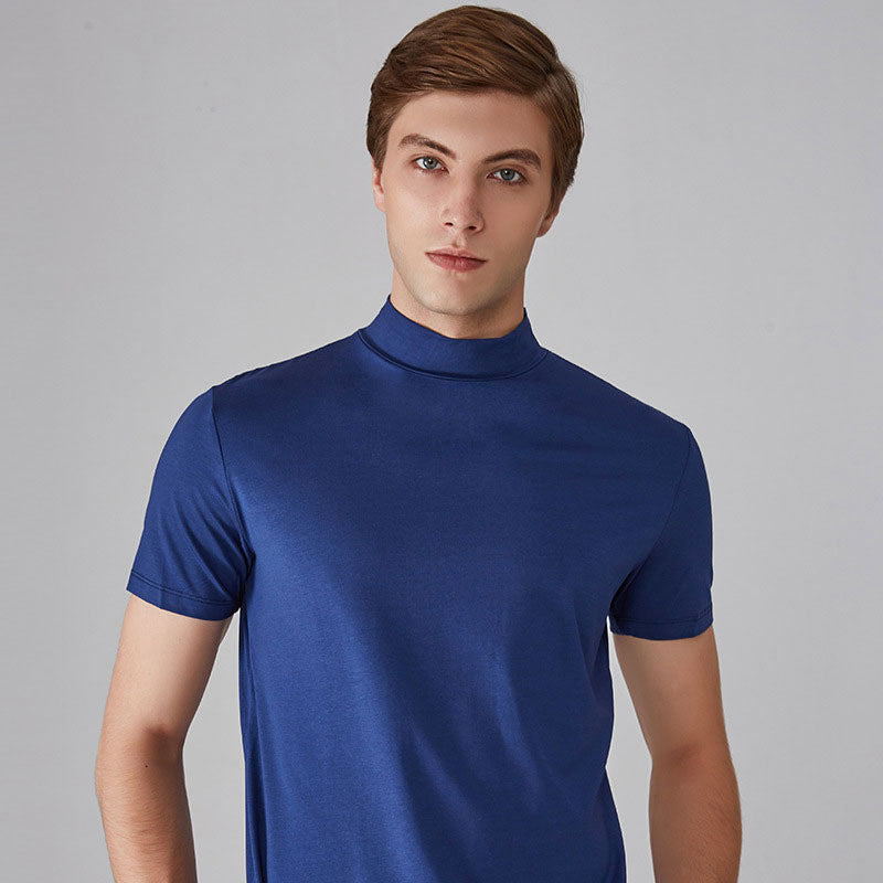 🔈🔈2026 Heißer Verkauf – 50 % Rabatt🎁Hochgeschlossenes, schmal geschnittenes T-Shirt für Herren