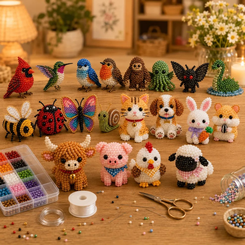 📢📢50 % Rabatt!!🥳🧵✨Kleines 3D-Perlen-Tier-Bastelset