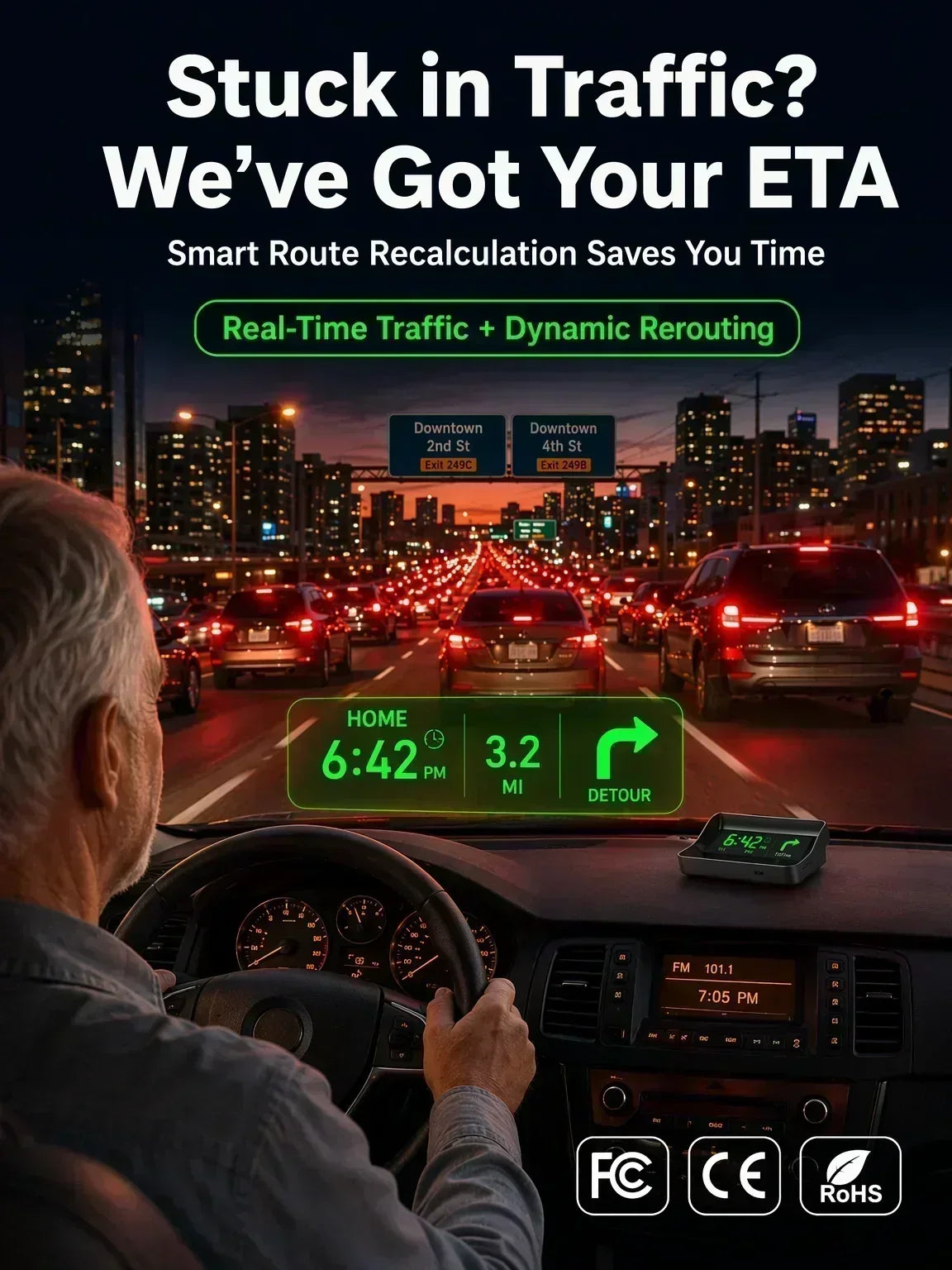🚗🔥 JETZT 50 % RABATT! Auto‑HUD Head‑Up‑Display, GPS‑Digital‑Tachometer, Ampel‑Countdown & Blitzer‑Warnung, universelles Sicherheitsgerät