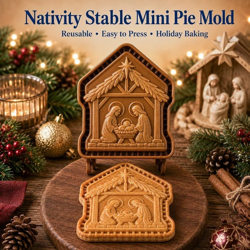 🔥🎁KAUFE 1, ERHALTE 1 GRATIS🔥✝️ Mini‑Weihnachts‑Pasteten‑Formen mit Glaubens‑ & Jesus‑Christus‑Motiven | Wiederverwendbare geprägte Formen für detailreiche Pasteten mit Gebetstexten, perfekt als Weihnachtsgeschenk🥧✨