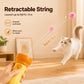 💥 50% Rabatt! 🐱 Elektrisches Katzenspielzeug – Ein-Knopf-Auslösefunktion, einziehbare Schnur, weicher Plüschball. Kompakter Griff, austauschbare Bälle. Für Wohnungskatzen & Kätzchen.🛡️
