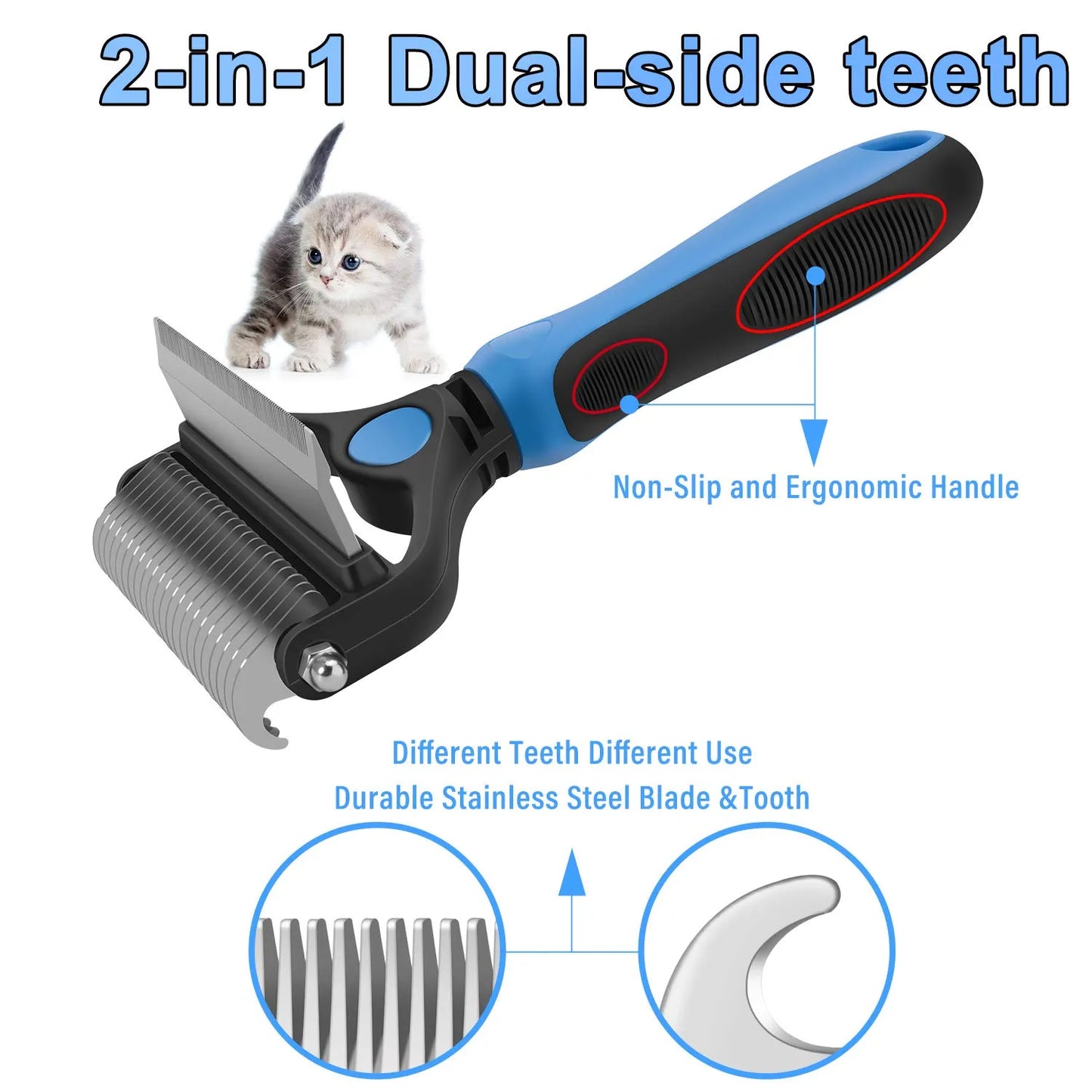 📢📢 50 % Rabatt!! 🐶🐱 Professionelles Enthaarungs-Tool für Hunde & Katzen – Entfernt Lose Haare Effektiv, Sanft zur Haut & Einfache Reinigung 🧼