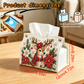 🔥🎁 2+1 GRATIS!!🎄✨ Decorative Beaded Christmas Tissue Box Cover – Elegant Santa, Snowman & Reindeer Holiday Decor