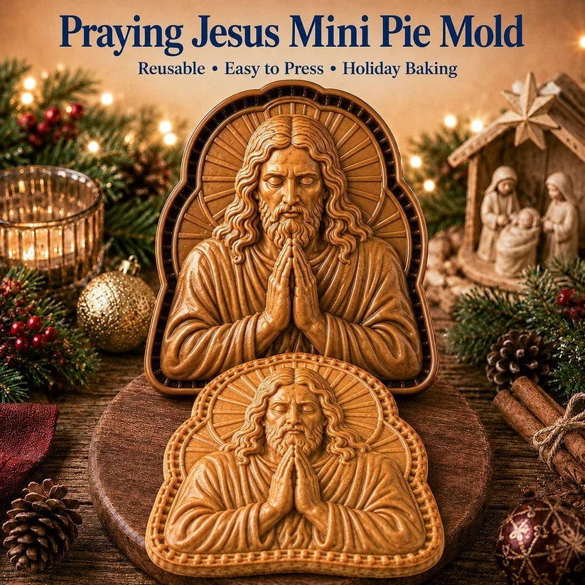 🔥🎁KAUFE 1, ERHALTE 1 GRATIS🔥✝️ Mini‑Weihnachts‑Pasteten‑Formen mit Glaubens‑ & Jesus‑Christus‑Motiven | Wiederverwendbare geprägte Formen für detailreiche Pasteten mit Gebetstexten, perfekt als Weihnachtsgeschenk🥧✨