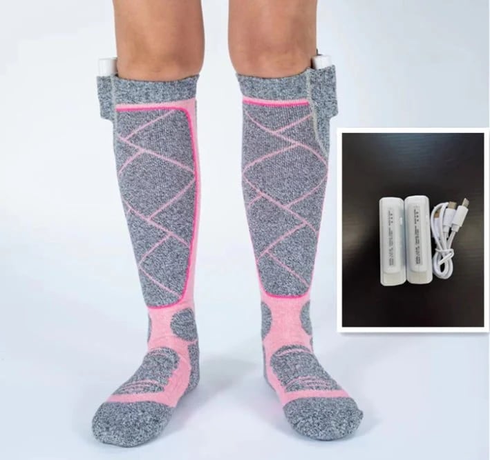 Waschbare, wiederaufladbare Heizsocken für Damen und Herren