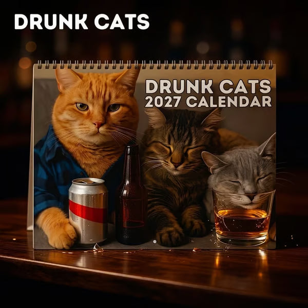 🍺🐱Betrunkene Katzen Kalender 2027