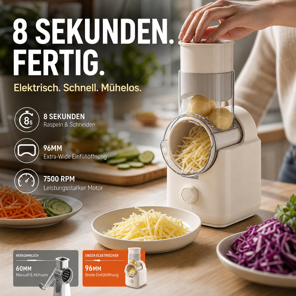 ⏳💥 50% Rabatt  + versandfrei 🎁🎁 Elektrischer Multischneider für Küche🥩🥕