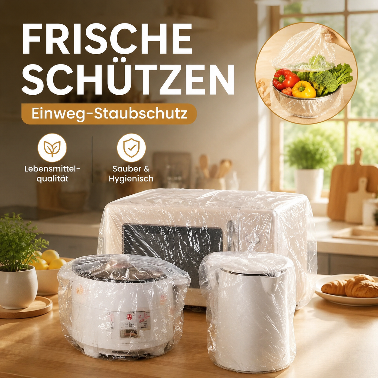 🔥🎁 2+1 GRATIS!!🥳 💞Verdickte, transparente Staubschutzhülle – flexibel, transparent, wiederverwendbar, 20er-Packung! 📦✨