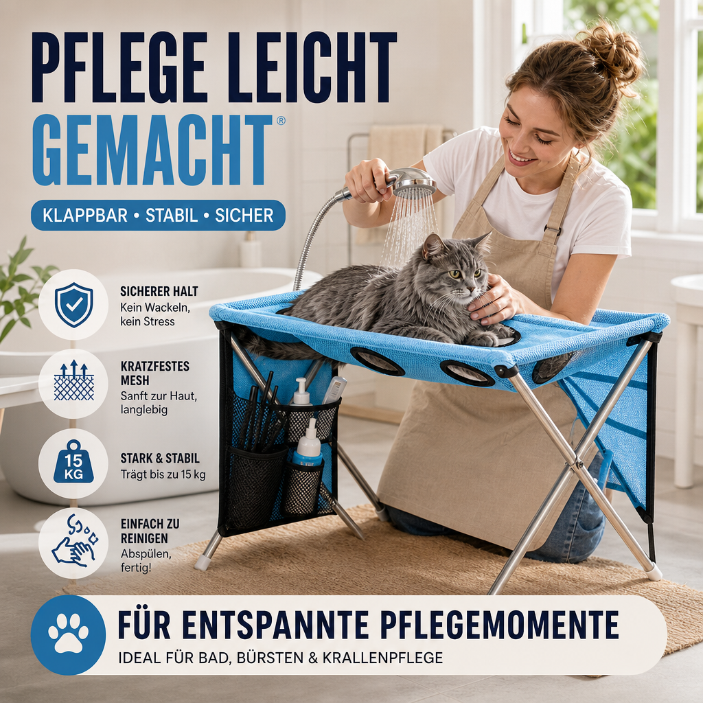 ⏳Zeitlich begrenztes Angebot: 50 % Rabatt⏰2-in-1 Faltbares Haustier-Pflegebett🐱🐶🛋️