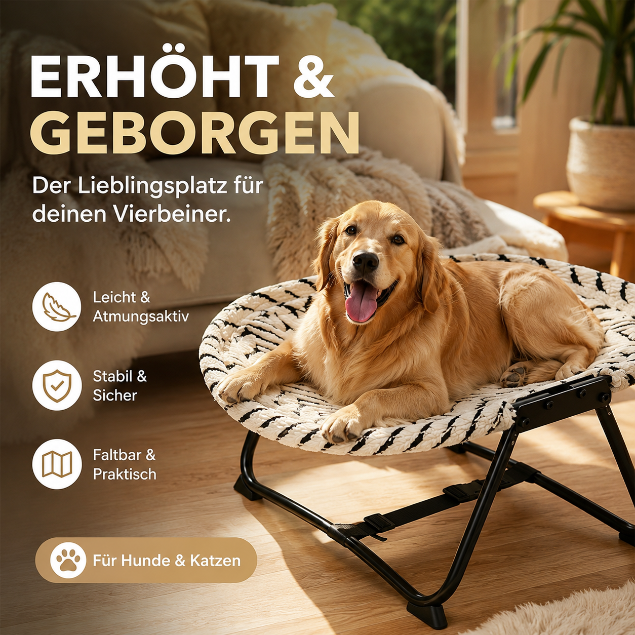 📢📢50 % Rabatt!! + KOSTENLOSER VERSAND 🥳🐾Kühles Sommer-Haustierbett – Faltbare Liegefläche mit feuchtigkeitsableitendem Stoff🛏️💚