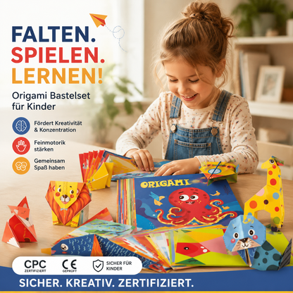 🥳 50 % Rabatt!! 💞🎁 Origami-Bastelprojekt für Kinder – Lernprojekt zum Selbermachen🐙🦁🐶🦒