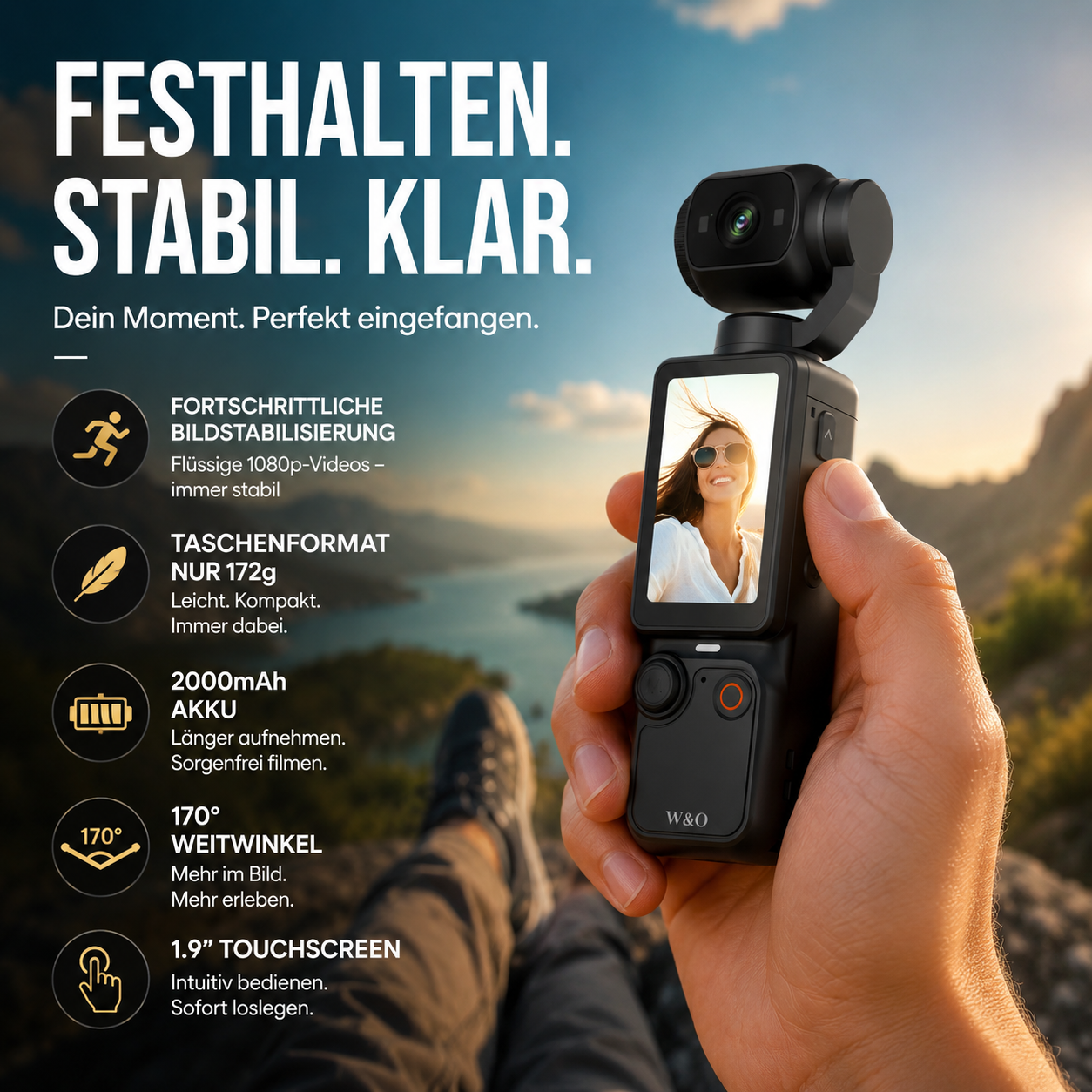 📸✨ LIMITIERTE AUFLAGE – 50% RABATT! Taschenkamera mit klappbarem Display – Selfies perfekt in Szene setzen, sofort teilen ohne Nachbearbeitung 📱💄