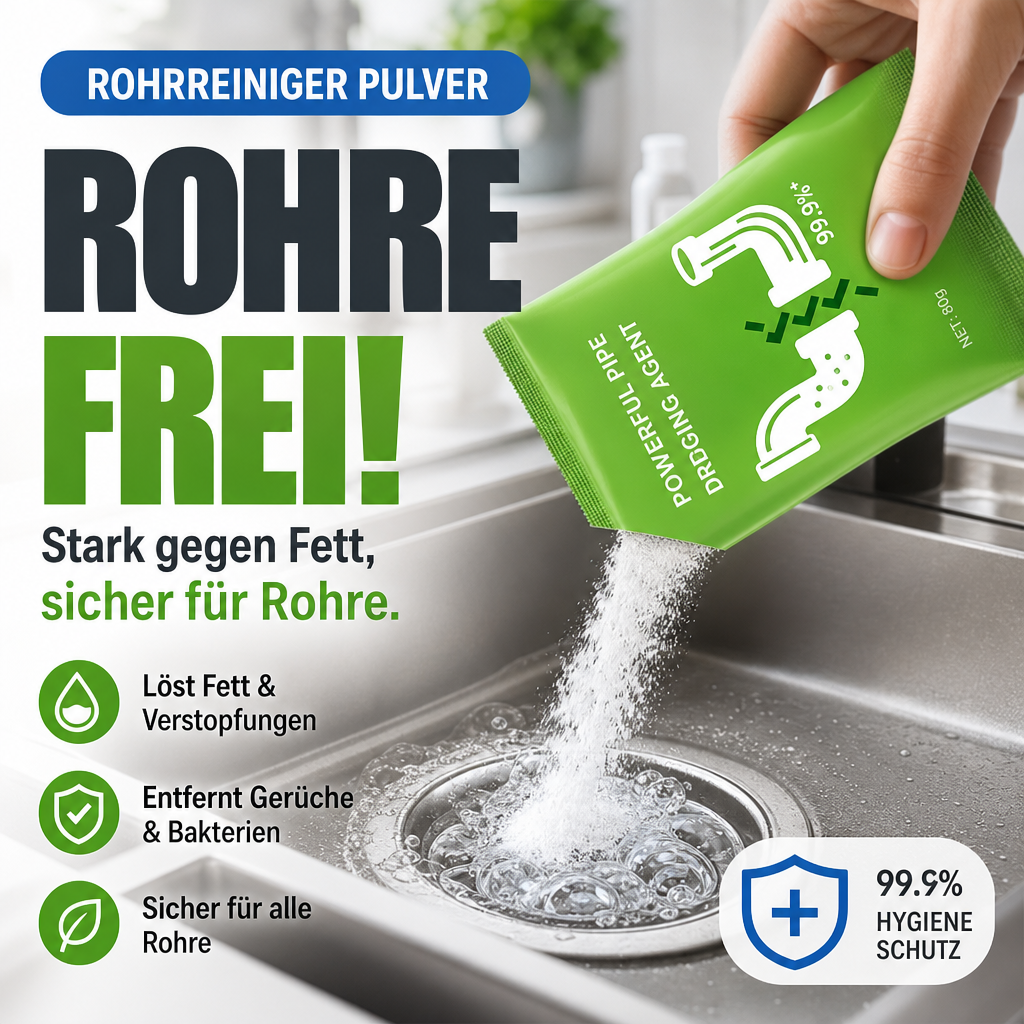 📢📢50 % Rabatt!! ⏰🚿 Hochwirksame Rohrreinigung ⚡✨ Sofort verstopfungsfrei, passend für alle Haushaltsrohre!