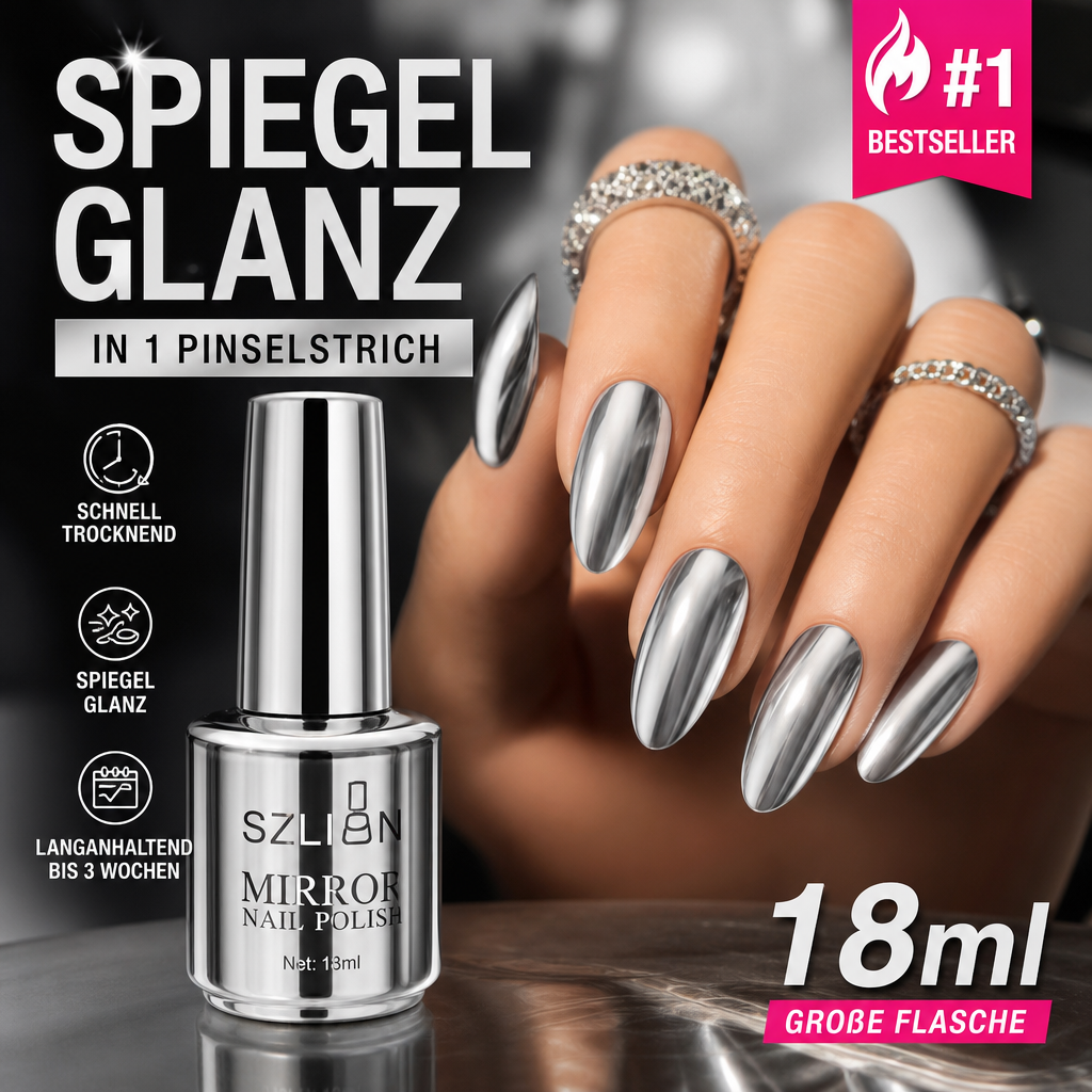 📢📢50 % Rabatt!!🥳 💞 50K+ VERKAUFT! 💎🎁 2026 Glamouröser Metallic-Spiegel-Nagellack✨