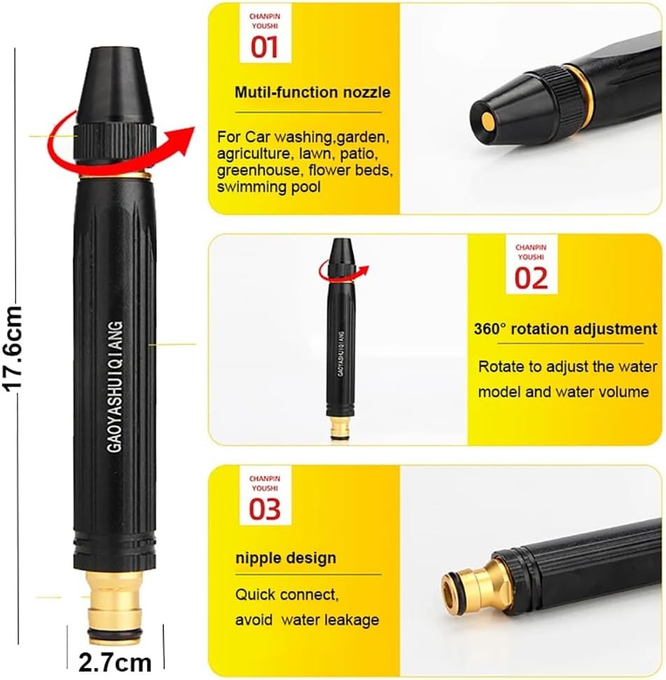 🏆NUR HEUTE IM ANGEBOT:  Nur 9,99 €!! 🔥Hochdruck-Autowaschpistole für Zuhause mit Boosterdüse und Schlauch – ein Muss zum Bewässern von Pflanzen und Gemüse sowie zum Autowaschen.👍💦