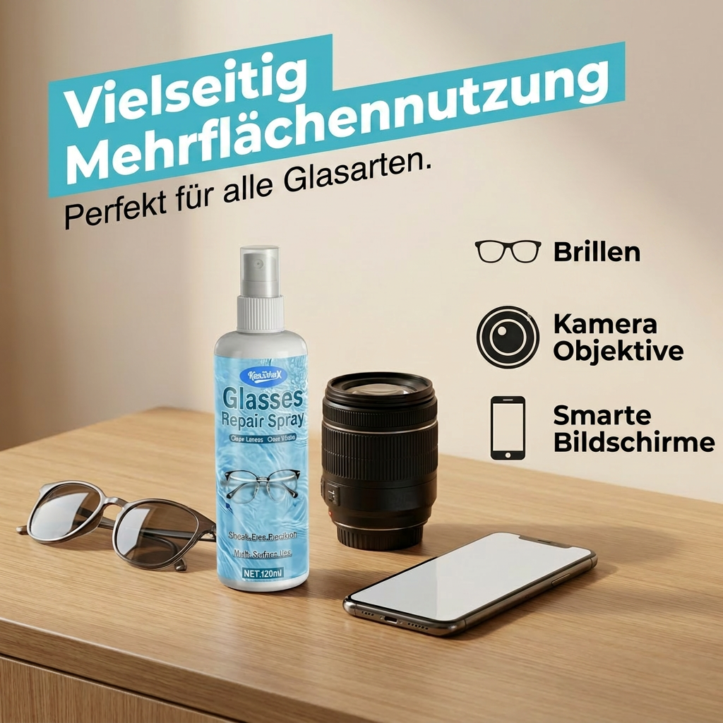 🔥🎁 2+1 GRATIS!!🥳 💞 ab 6,59 € pro Stück ⚡👓Professionelles Spray zur Reparatur von Kratzern auf Objektiven