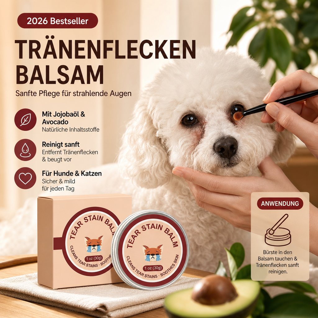 ⏳🔥50% RABATT 🐱🐶 Set aus Schutzcreme und Bürste gegen Tränenspuren für Haustiere – sanfte Pflege für Katzen und Hunde