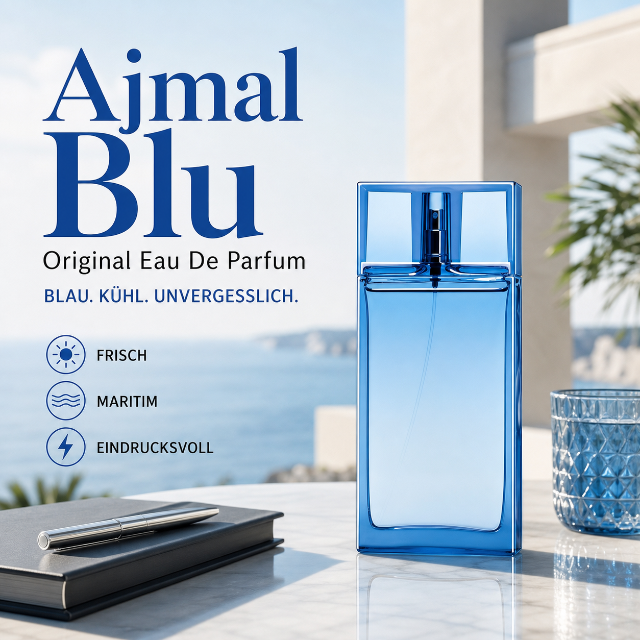 💗LETZTER TAG: 50 % RABATT💕 Eau de Parfum für Herren, 90 ml | Langanhaltender, frischer Zitrus- und aquatischer Duftspray | Arabischer Luxusduft für Ihn | Das perfekte Geschenk für Männer🌊