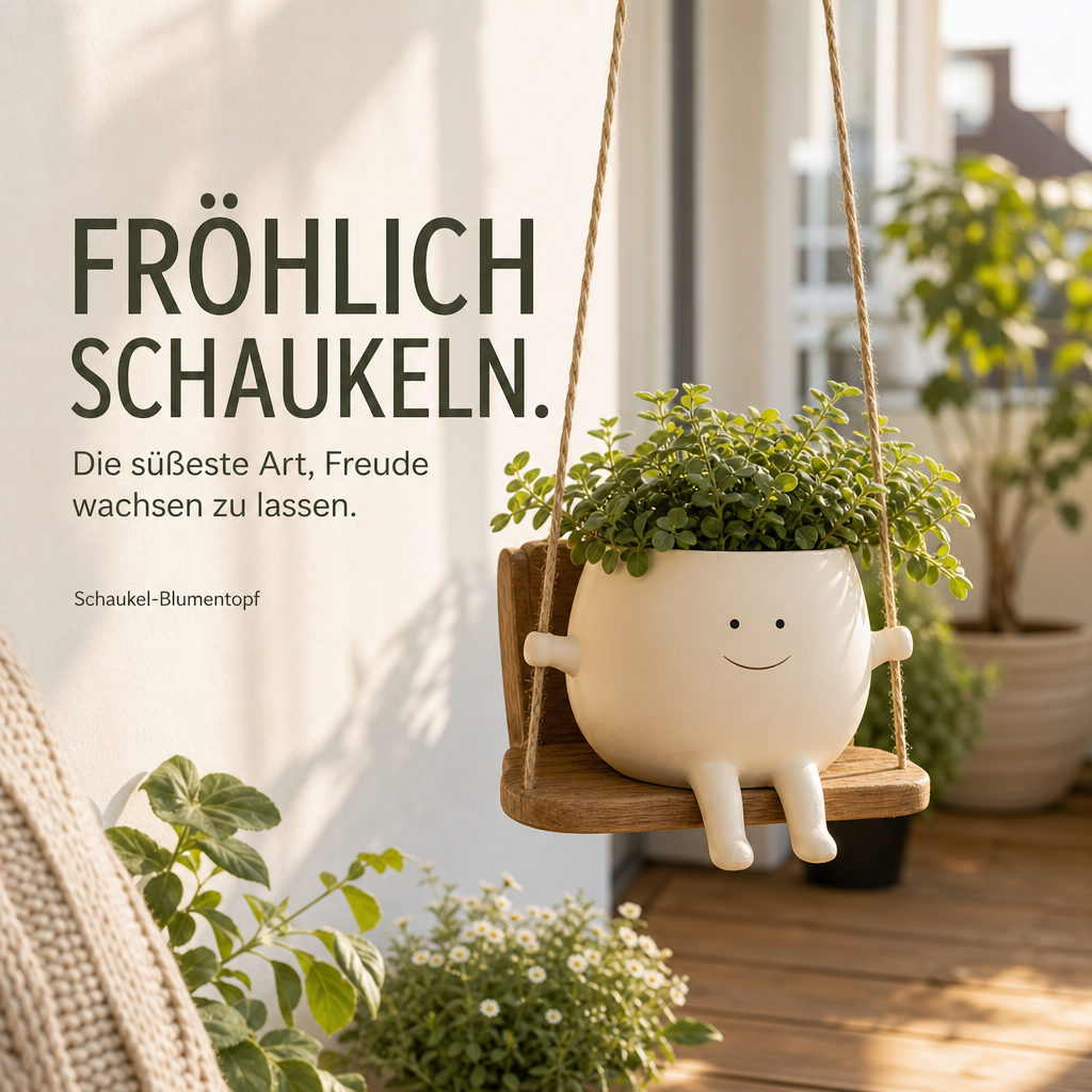 🎁💚Happy Swing Schaukelstuhl-Pflanzgefäß – Lassen Sie Ihre Pflanzen auf dem Schaukelstuhl "schaukeln"! 🏡