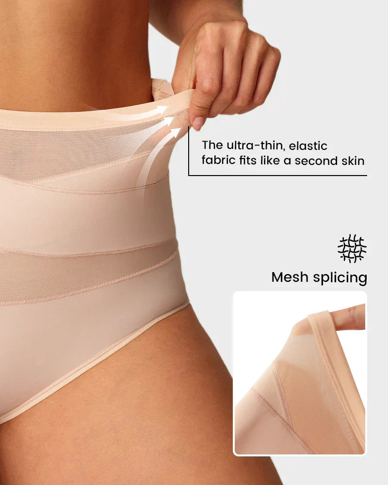 🌸Letzter Tag – 1 kaufen, 2 Packungen gratis!✨ Plus-Size High-Waist Cross Tummy Control Slips
