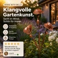 📢📢50 % Rabatt!!🥳🌷Gartenstecker aus geflammtem Kupfer mit drei Calla-Lilien und Glöckchen