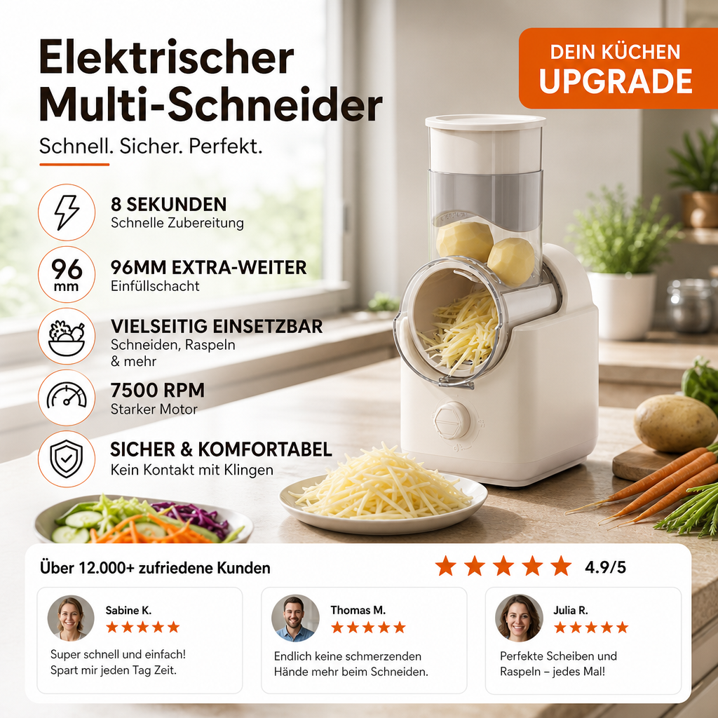 ⏳💥 50% Rabatt  + versandfrei 🎁🎁 Elektrischer Multischneider für Küche🥩🥕