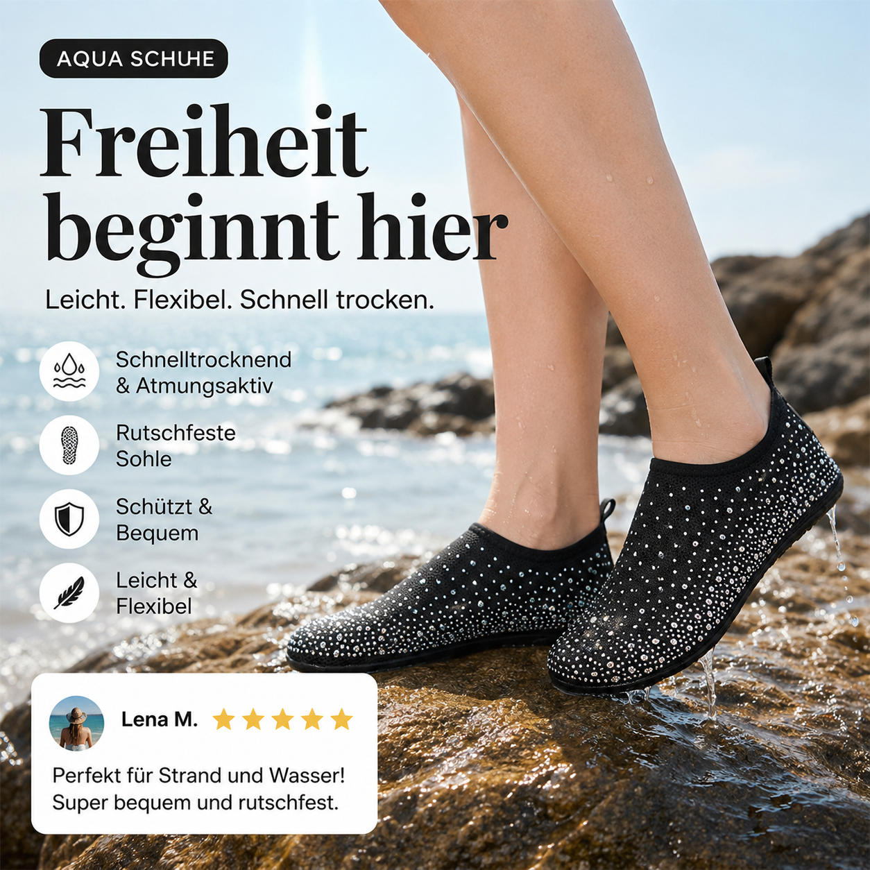 👟🏖️🌊 50 % RABATT! Damen-Strandschuhe – Schnelltrocknend, rutschfeste Sohle & 5 Farben (Größen 36–45)