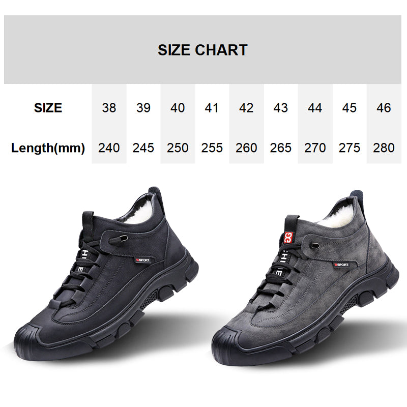 ✨✨ ALLE PRODUKTE 50% RABATT – ab nur 37,99 € pro Paar! JETZT ZUGREIFEN! ☃️[Wintergeschenk] Herren Sneaker aus Leder mit Kunstwollfutterg👟