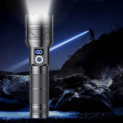 📢📢50 % Rabatt!! + Kostenloser Versand 🚀💥🔦 Taschenlampe mit extrem hoher Lumenzahl & Zoomfunktion – wiederaufladbar, extrem hell, wasserdicht und hoher Haltbarkeit | Perfekt für Outdoor & Notfall!✨